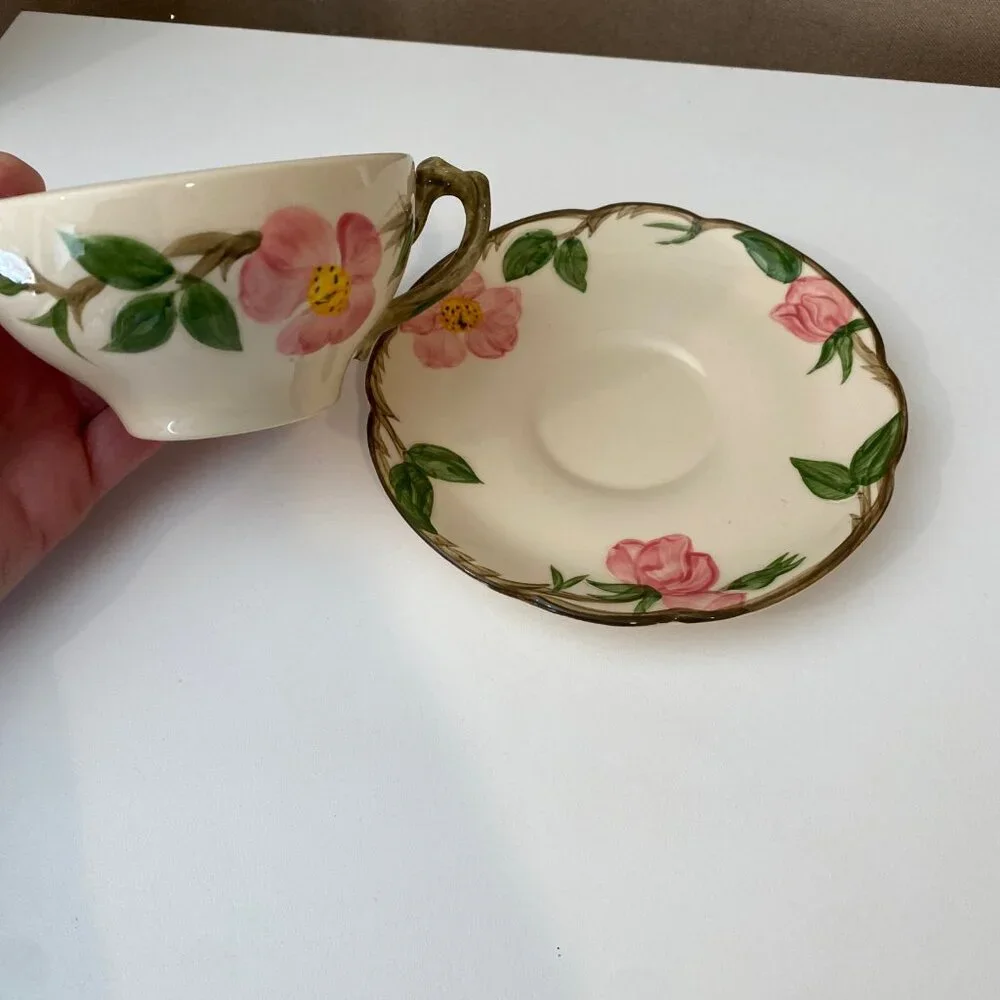 Franciscan Desert Rose‎ Tea Cup & Saucer Set Vintage USA
